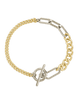 Elaine Dualtone Mixed Chain Toggle Bracelet