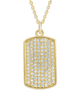 Pave CZ Rounded-edge Rectangle Pendant